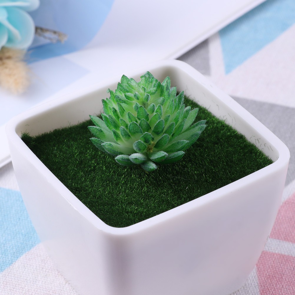 Artificial Plastic Flower Pot Decoration Small Square Simulative Flower Pot