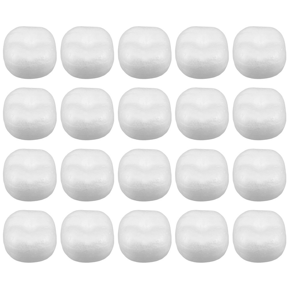 20Pcs Small Durable Polystyrene Foam Balls for Faux Persimmon Table Decorations