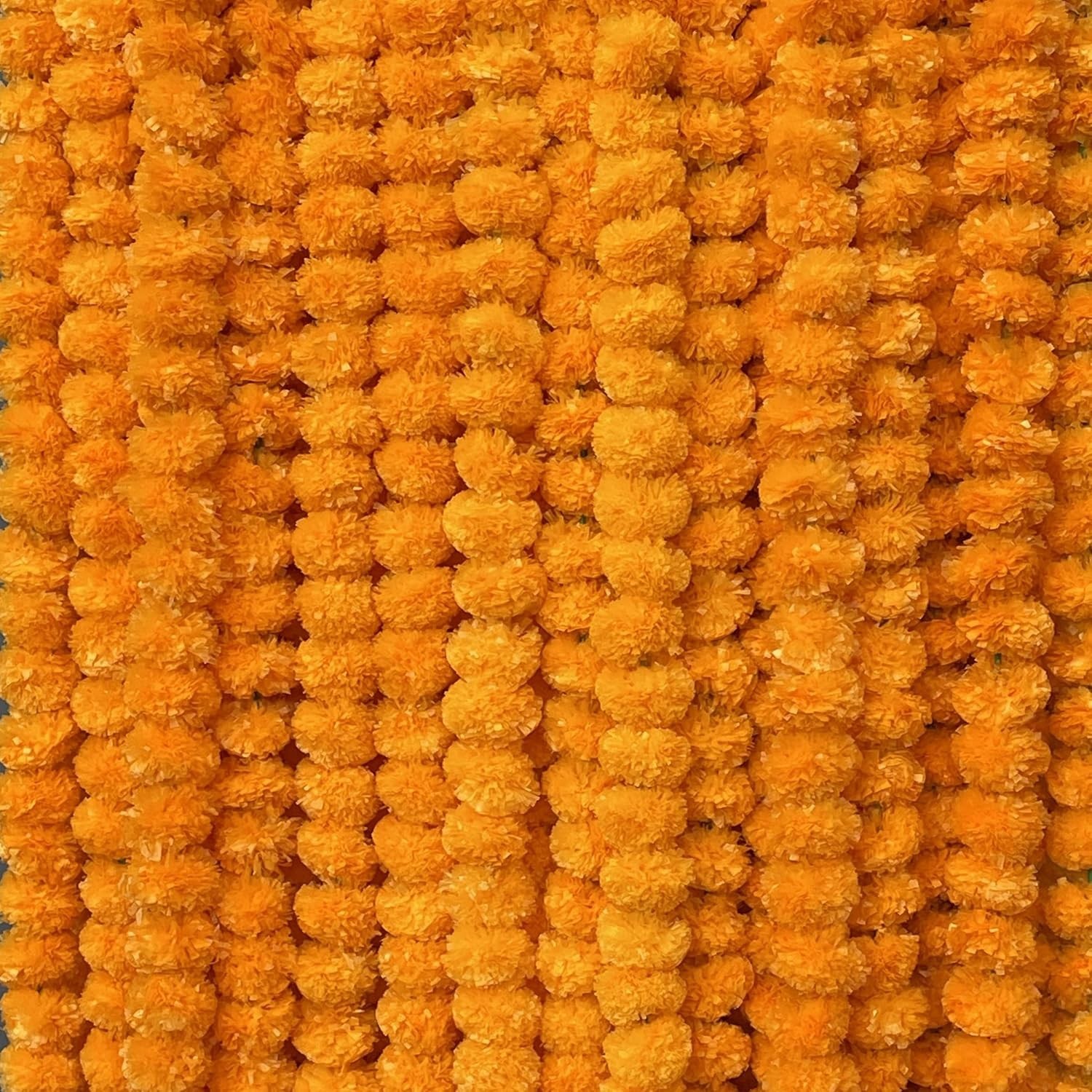 5 PC 5ft Marigold Garland – Elegant Faux Strings for Weddings & Festivals