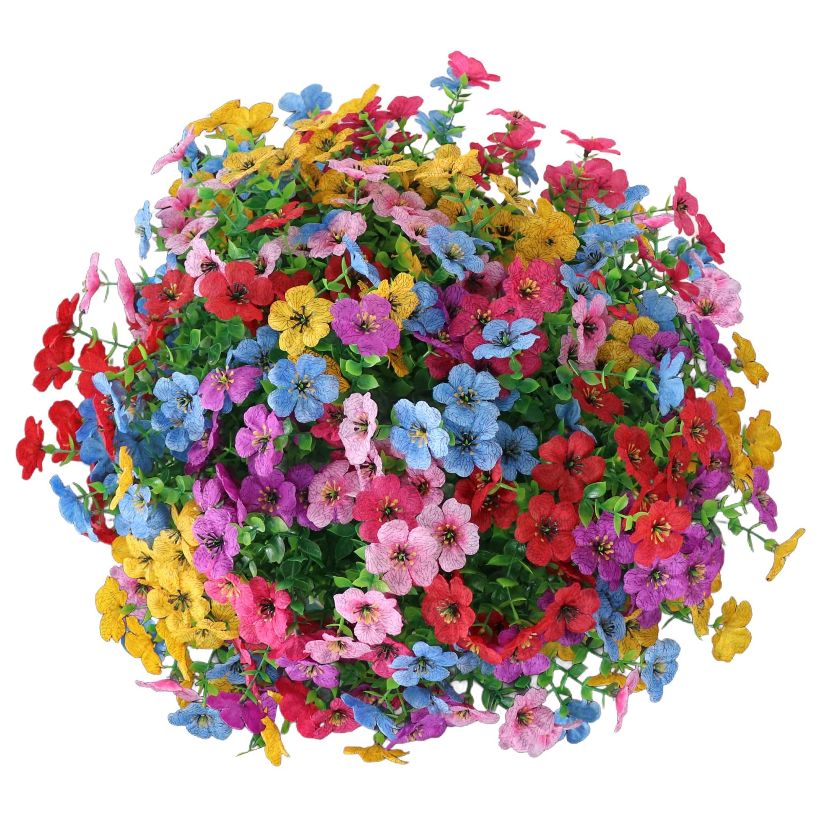 12 Pcs Summer Outdoor Artificial Flowers Mix 6 Colors Fake Daisy Plants