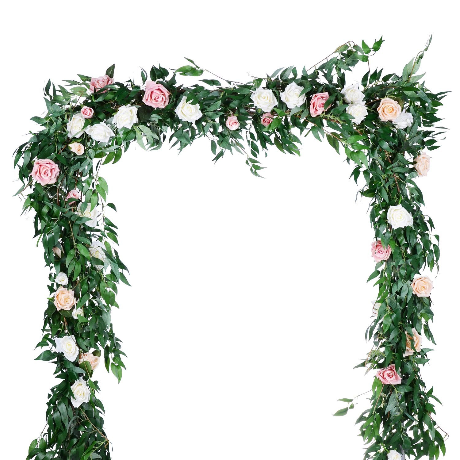 2 Pack Artificial Hanging Leaves Vines, 5.7 Ft Fake Willow Leaves Twigs Silk …