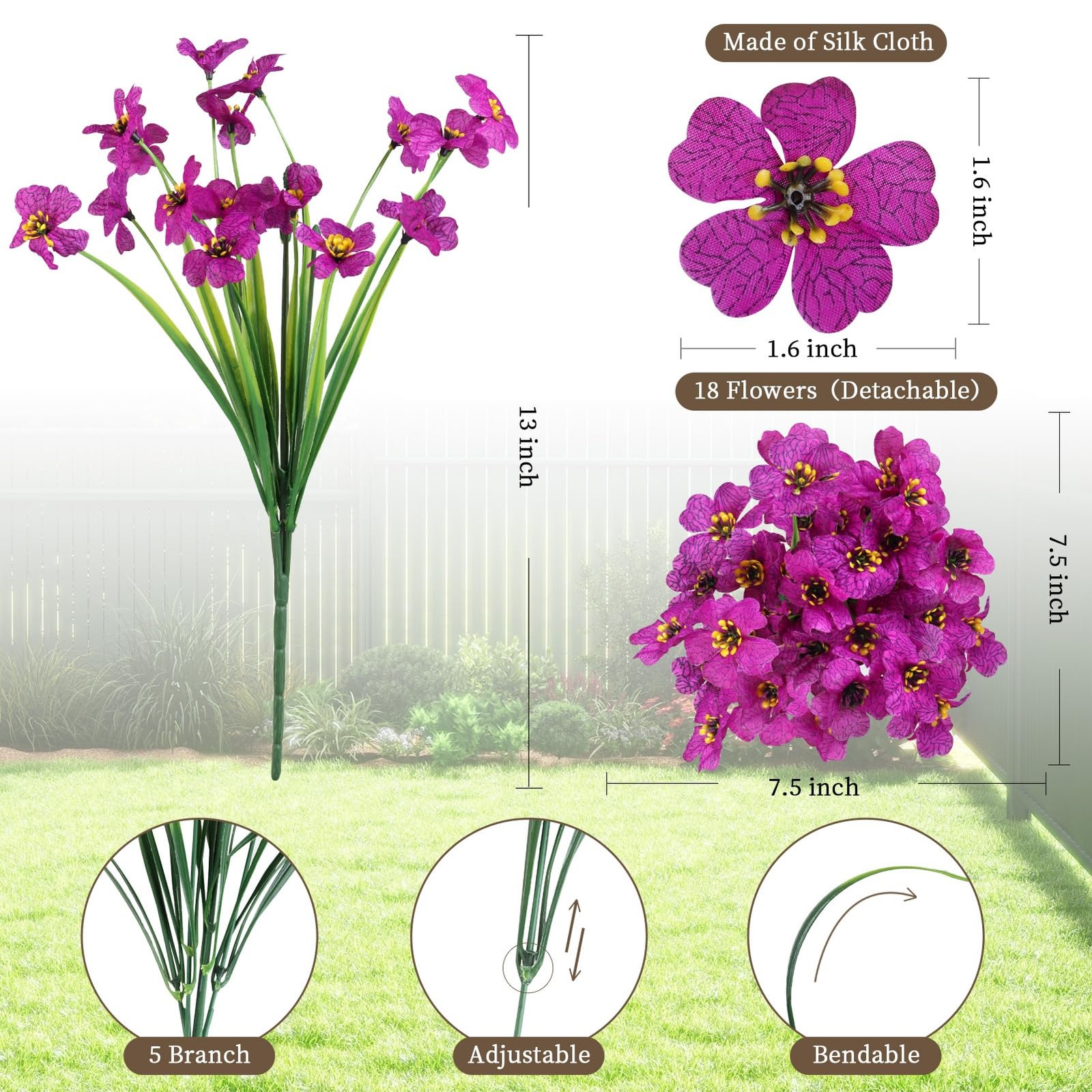 24 Red Lotus Bundles Artificial Flowers for Outdoors/Indoors Flowers Plants f…
