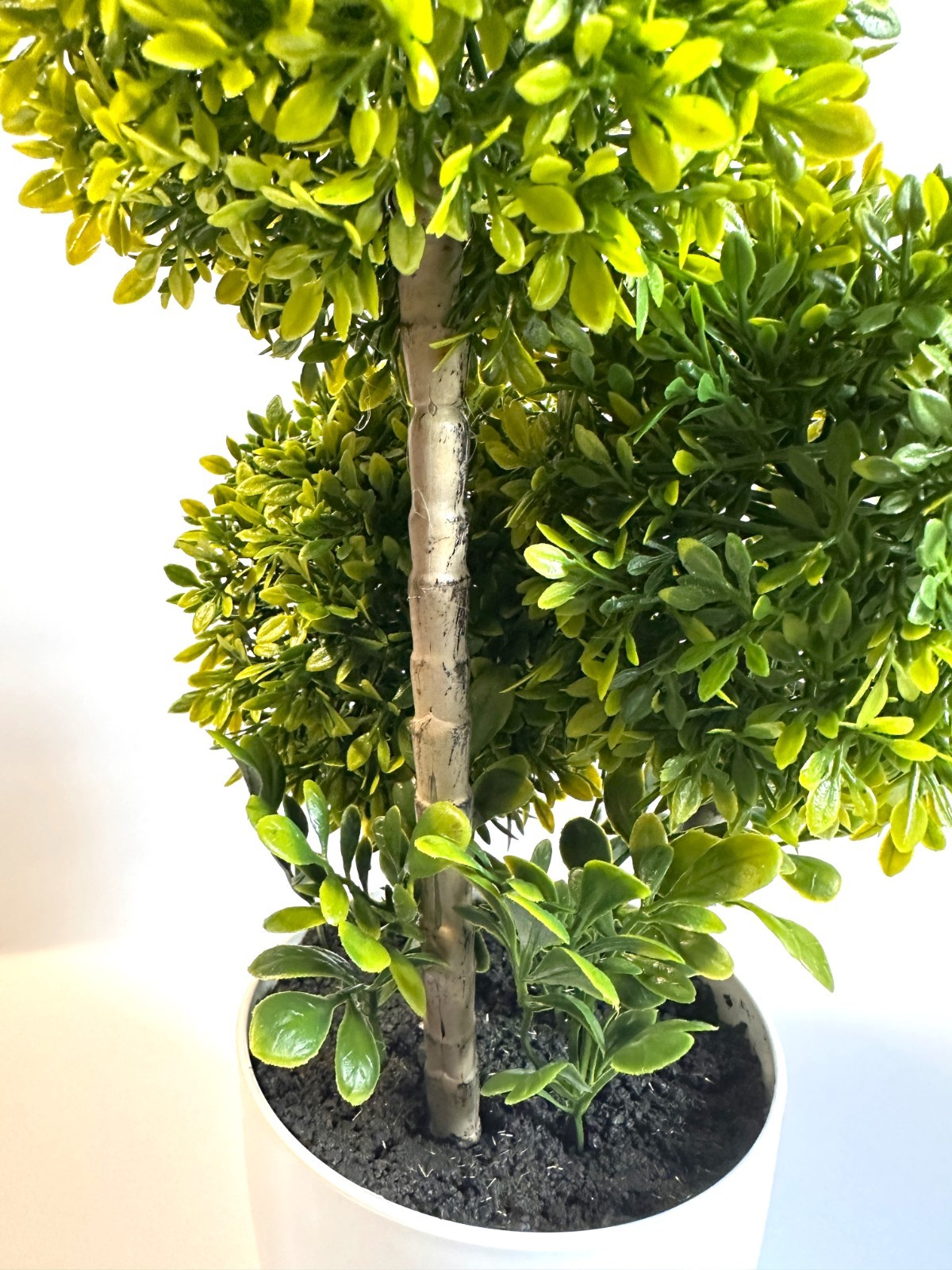 Artificial Boxwood Topiary Tree Faux Green Plant In Potted for Indoor Home Decor
