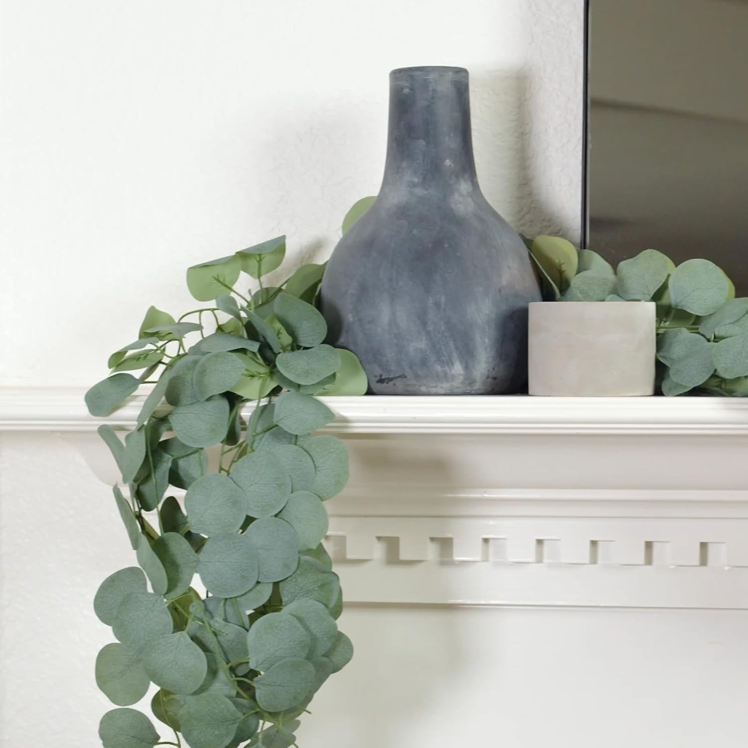 8Pcs Eucalyptus Garland,Artificial Eucalyptus Leaves Table Greenery Garland