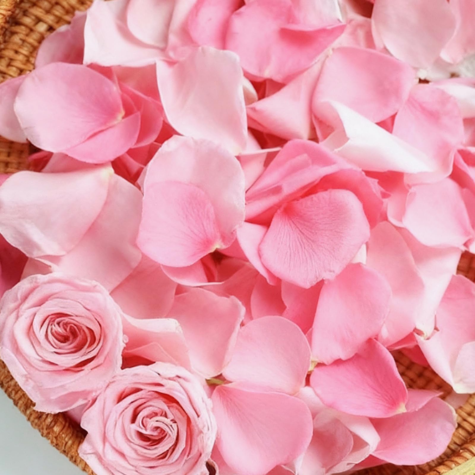 180 PCS Dried Real Pink Rose Petals,Freeze Preserved Rose Flower Petals,Dried…