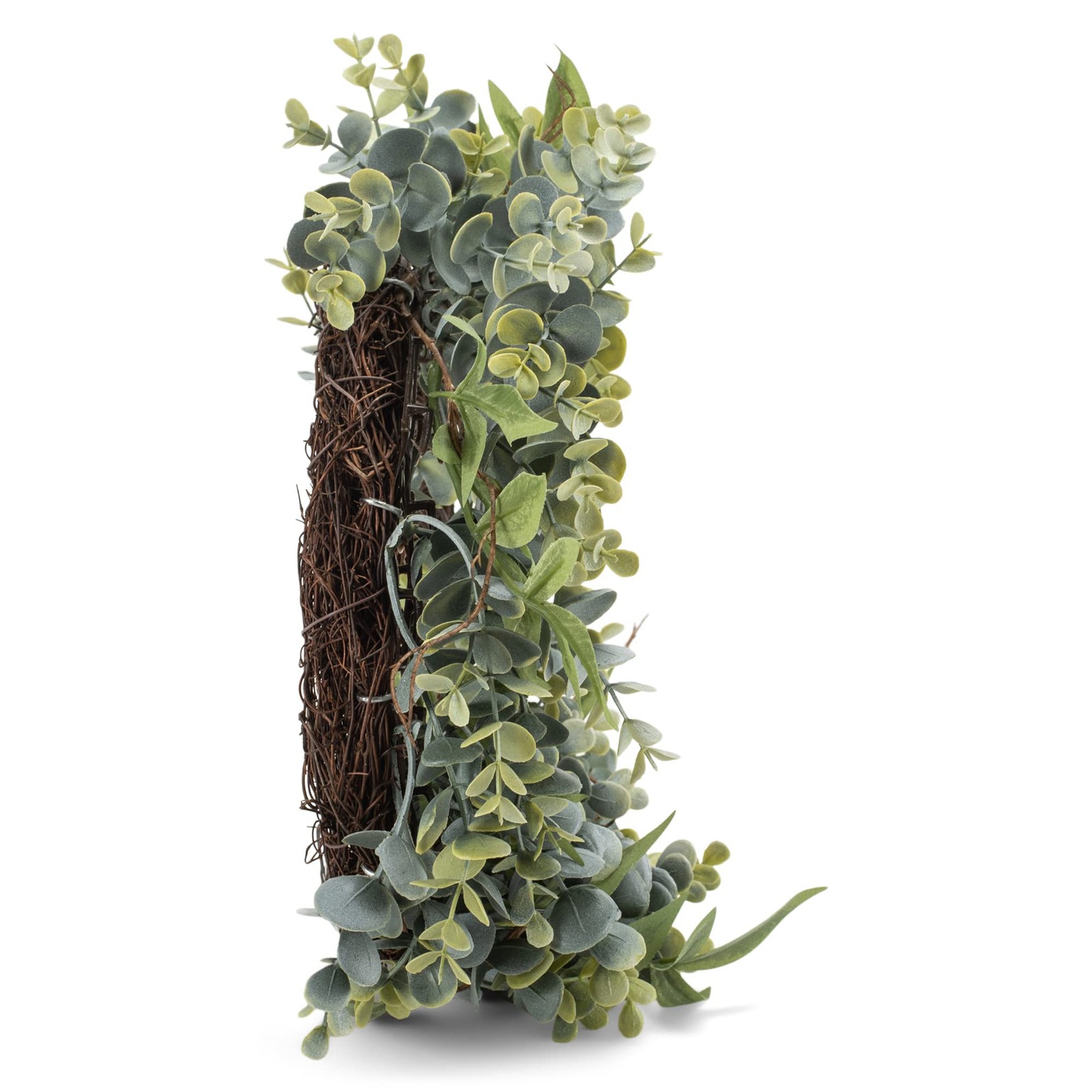 RAZ Imports Boxwood 14″ Eucalyptus and Berry Mini Wreath-Candle Ring