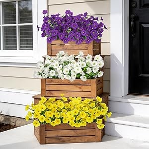 20 Pcs Artificial Morning Glory Flowers for Outdoors, Multicolor | Realistic