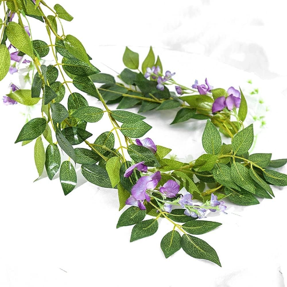 Realistic 33ft Wisteria Flower Garland – Perfect for Wedding Arches & Decor