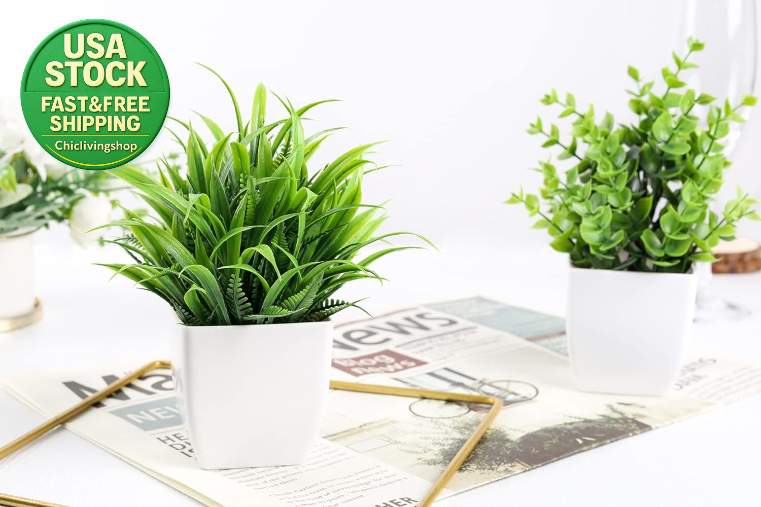 Small Fake Plants Mini Artificial Potted Plants for Home Office Decor Green 2