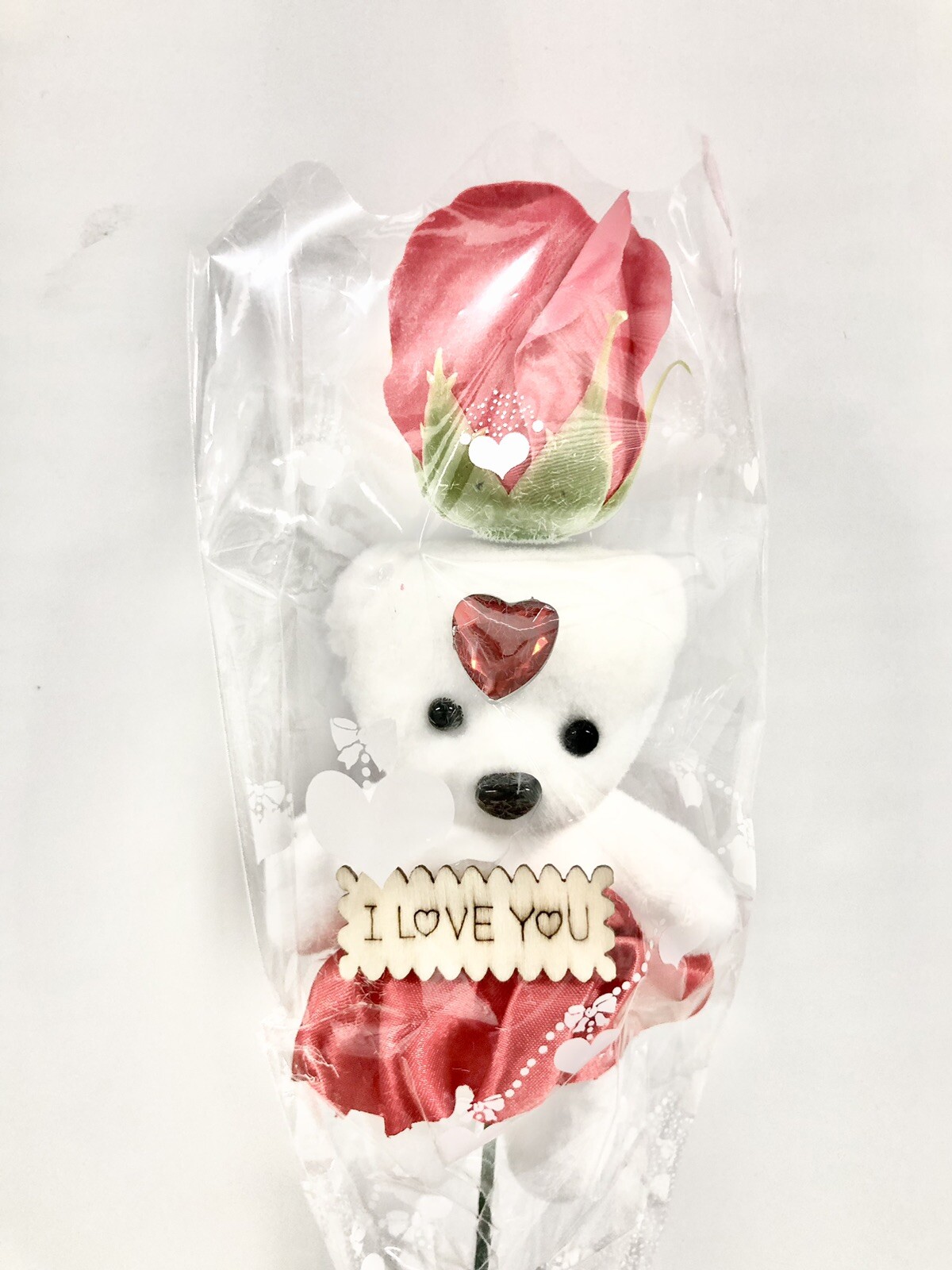 3 Pcs Artificial Rose Gift Bear Bouquet For Any Occasion