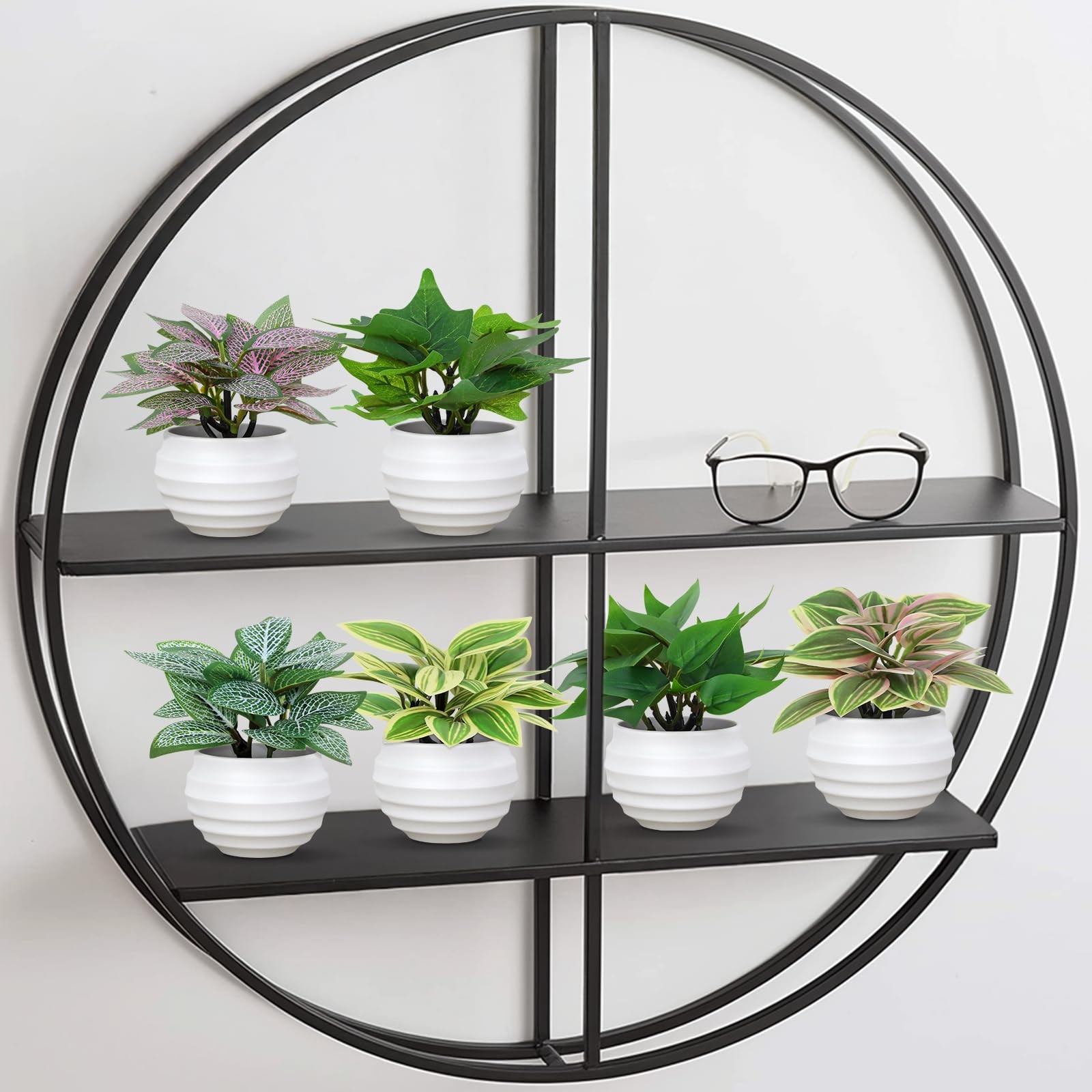 6 PCS Mini Artificial Plants Pots Small Faux Greenery Home Fake Gift Set