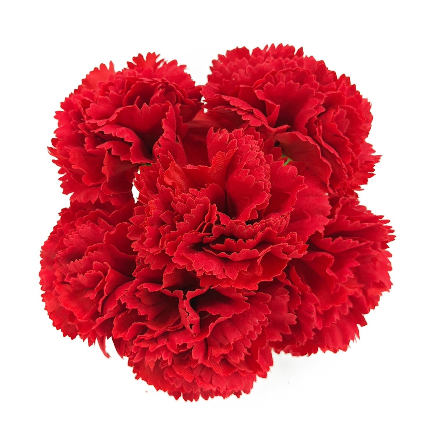 Artificial Flowers Dark Red Carnation 6 pcs