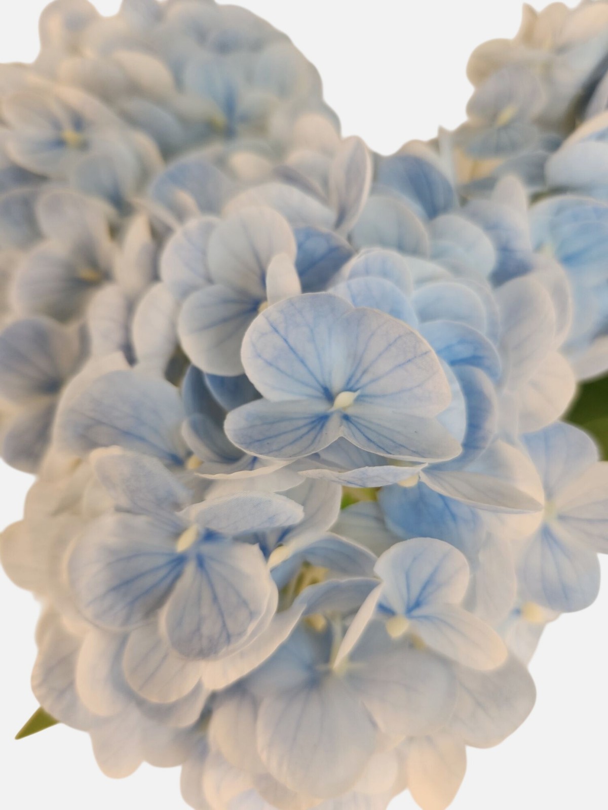 Soft Blue Artificial Hydrangea Stem Silk Flower Light Faux Floral Wedding Decor