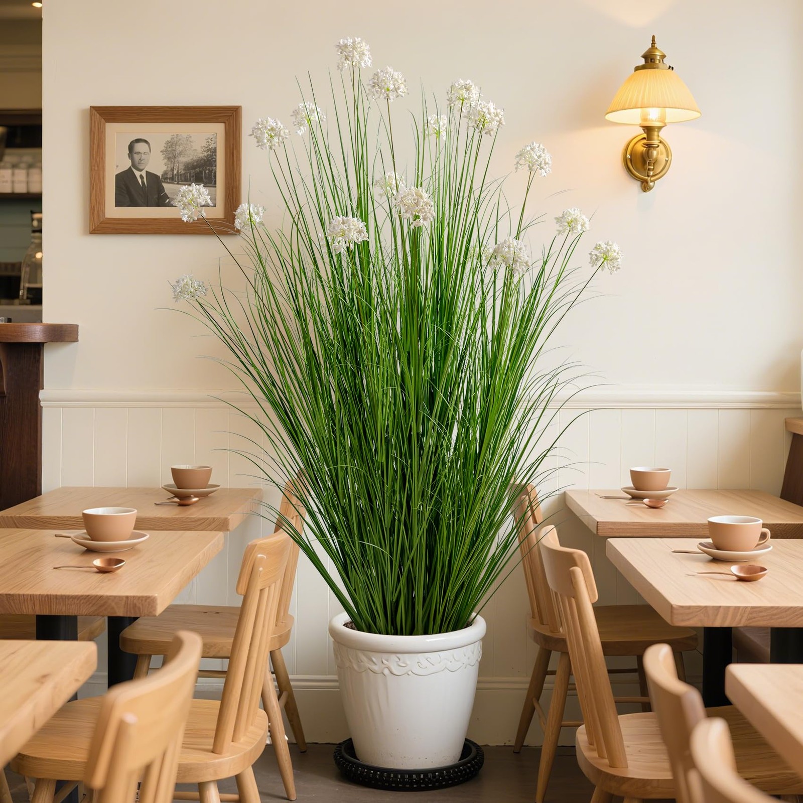 57in Lifelike Artificial Tall Grass Plant with 19 Lifelike Dandelion Flower a…