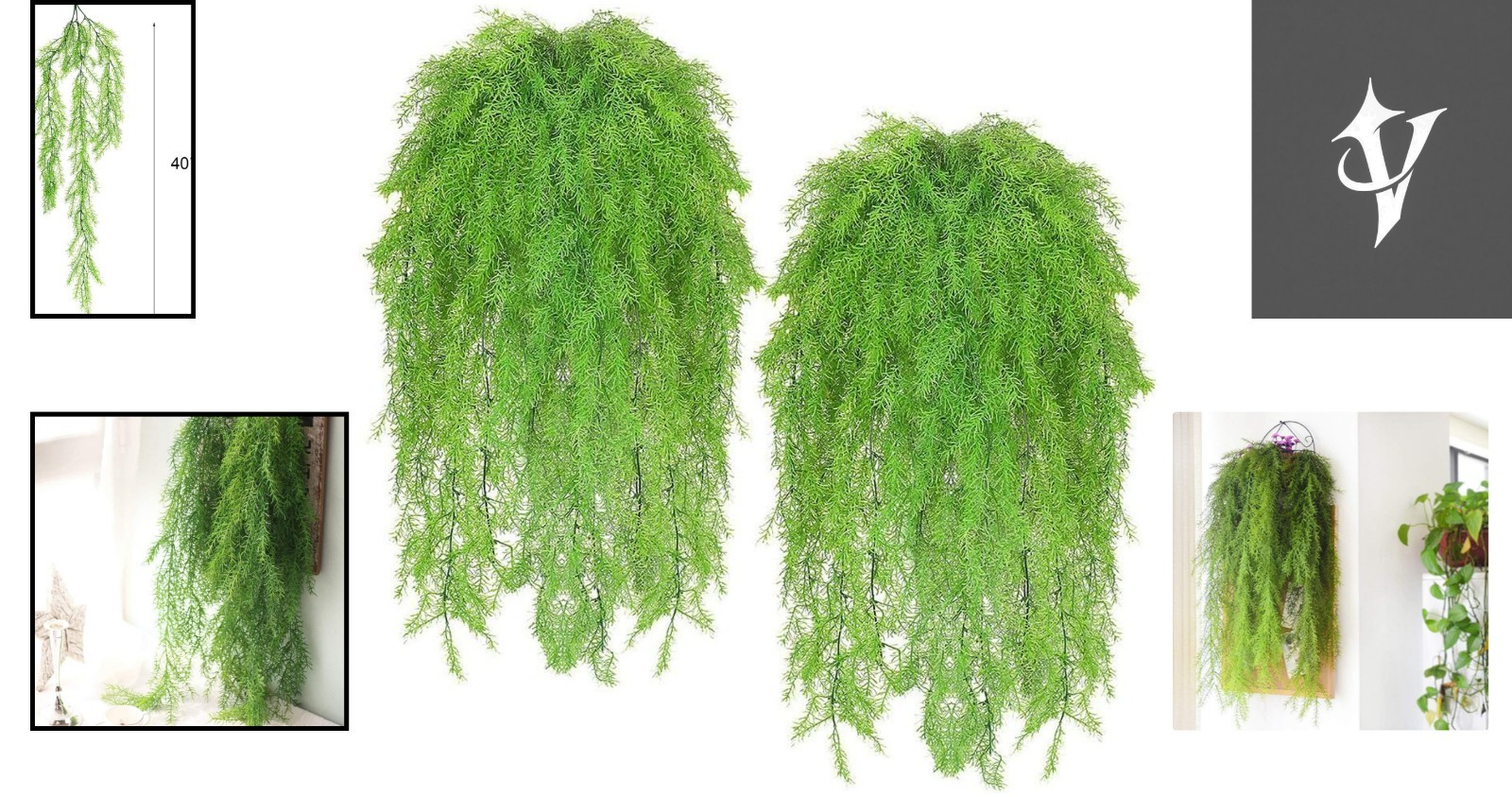 Elegant Dark Green Artificial Ivy Vines – 4 Pcs for Weddings & Home Decor