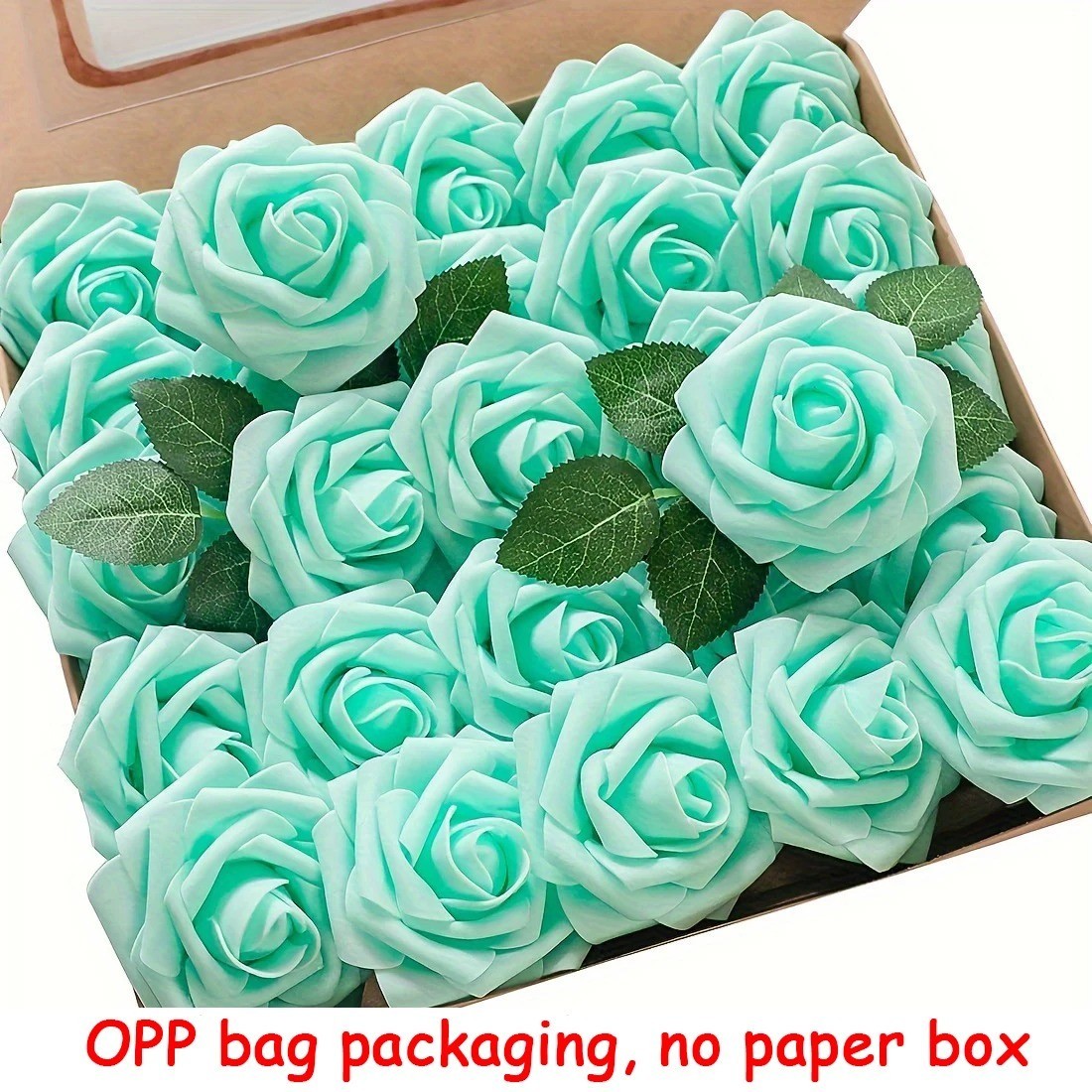 25 Red Roses Artificial Flowers Realistic Bouquet Home Decor Romantic Gift