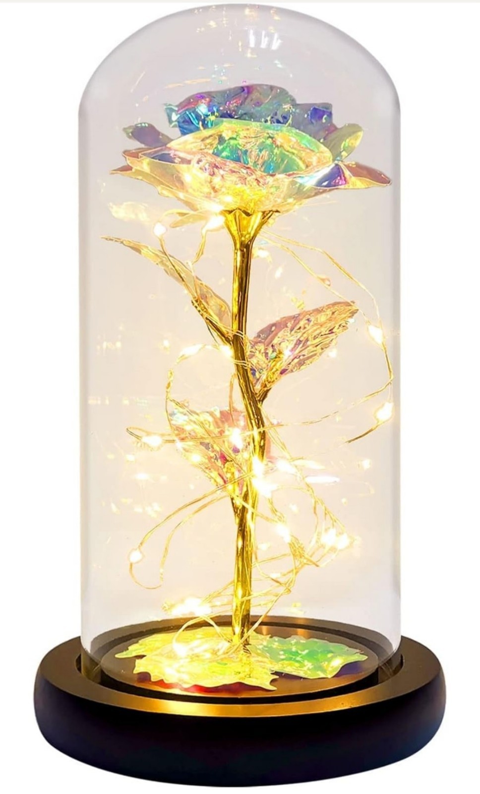 Galaxy Rose With LED Lights Preserved Flower The Best Gift