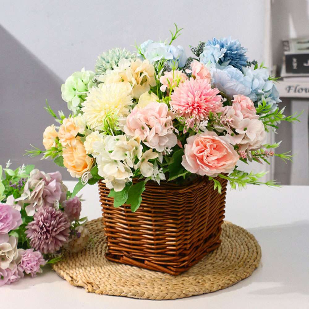 Silk Peony Artificial Fake Flowers Bunch Bouquet Home Wedding Party DIY Decor