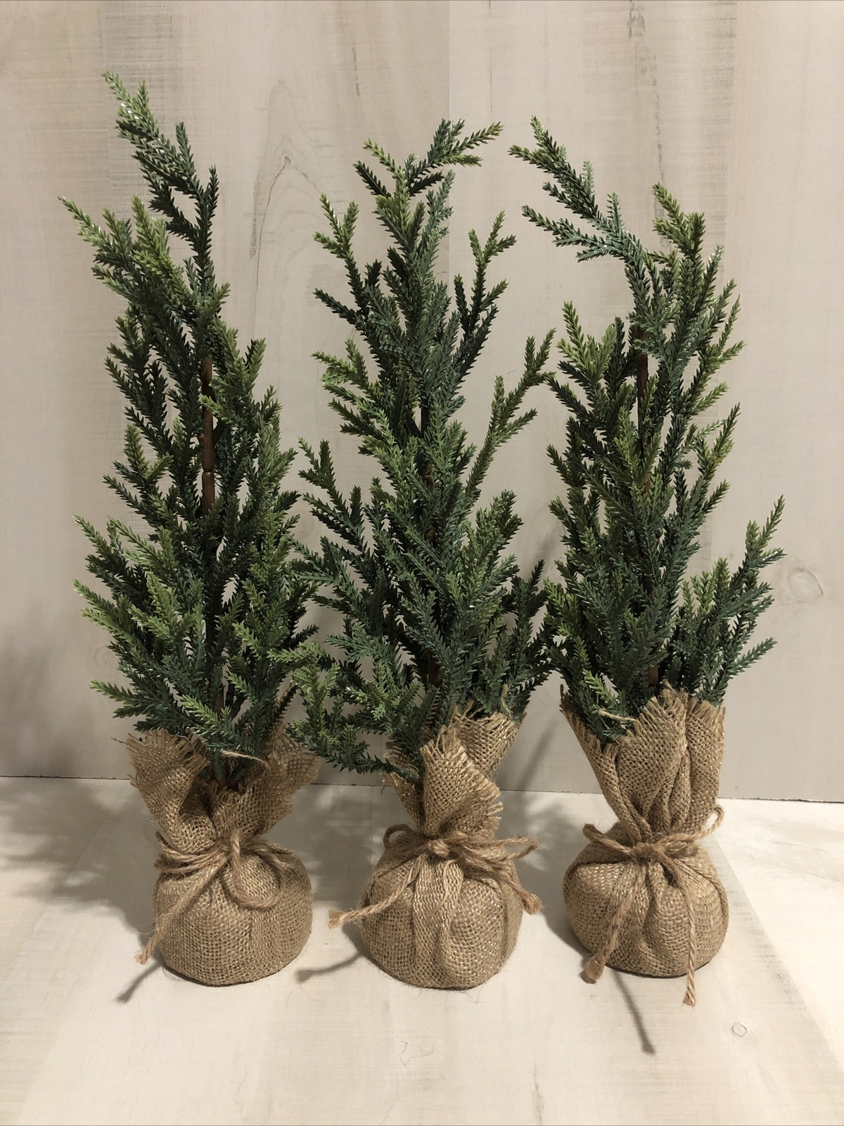 Burlap Base Thin Tree Large 18” 3 pack New.