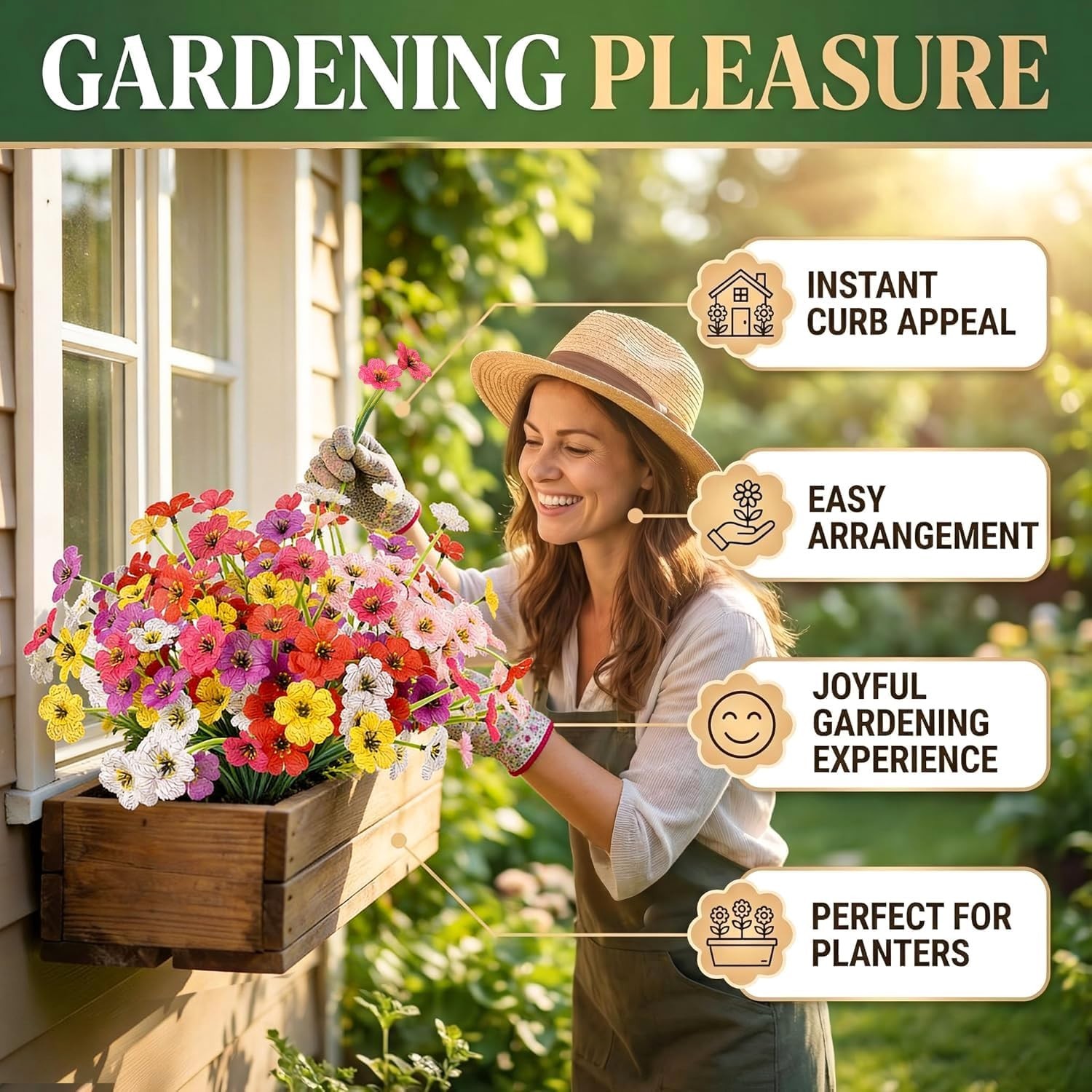 Maintenance-Free Faux Plants – 6 Bundles with Bendable Stems for Any Occasion