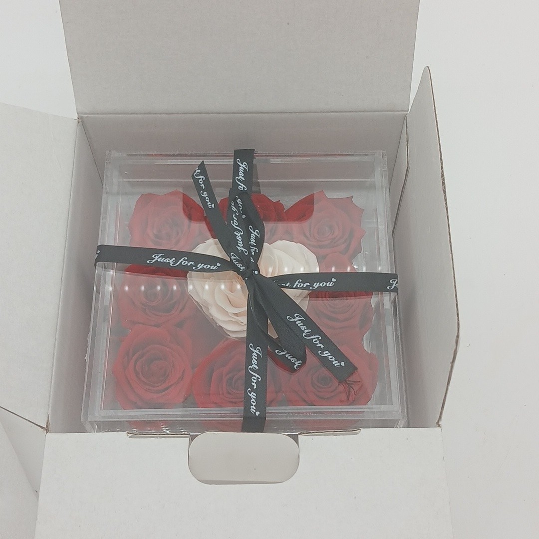 Denana Boutique Just For You Forever Roses 9-8 Red 1 White New