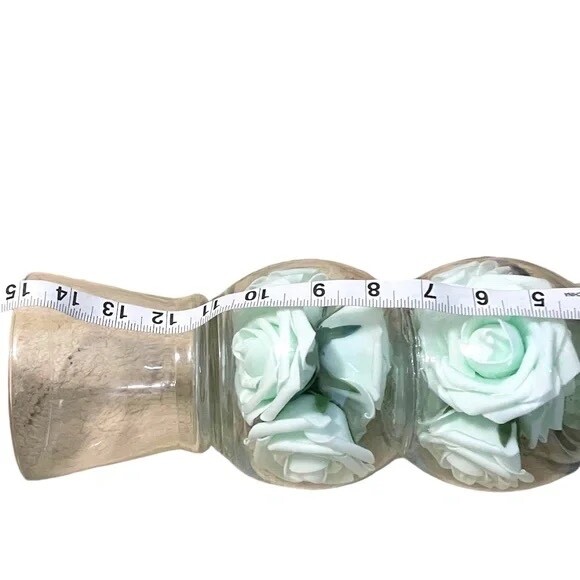 NWOT Custom Artificial Rose Flower Vase/Candle Holder