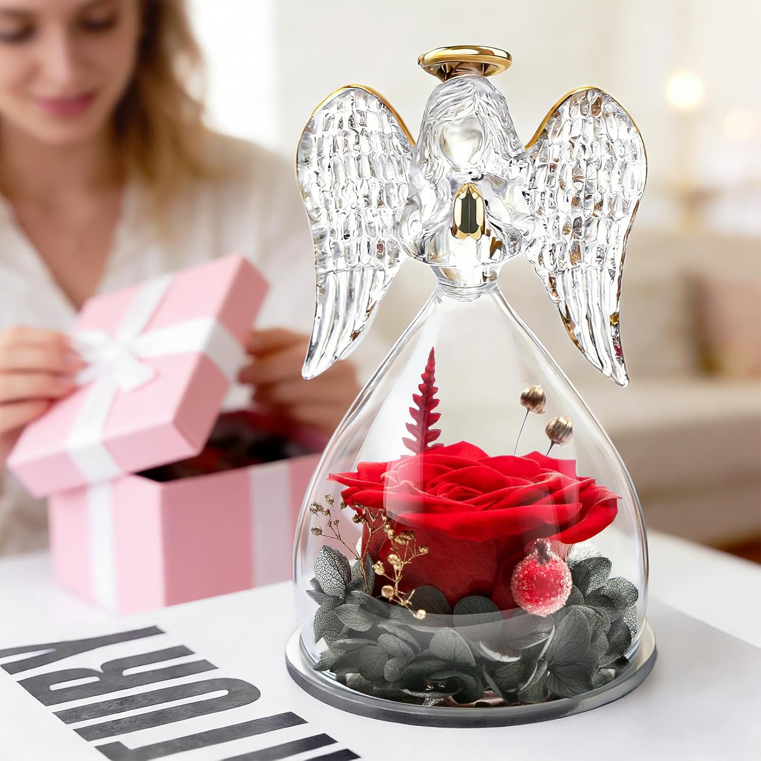 Gifts for Mom Mothers Day Birthday Gifts for Women Her, Forever Preserved Flower