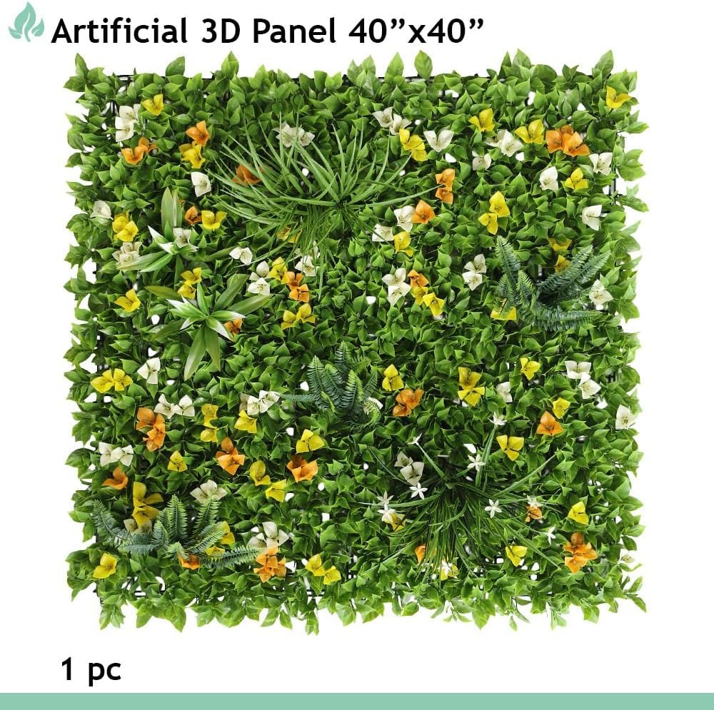 Artificial Boxwood Panel 3D Topiary Hedge Plant UV Protected Privacy Ivy Screen