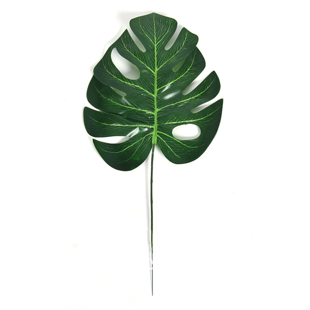 10 Pcs Simulated Green Leaf Decoration Fake Plants Greenery Monstera Realistic