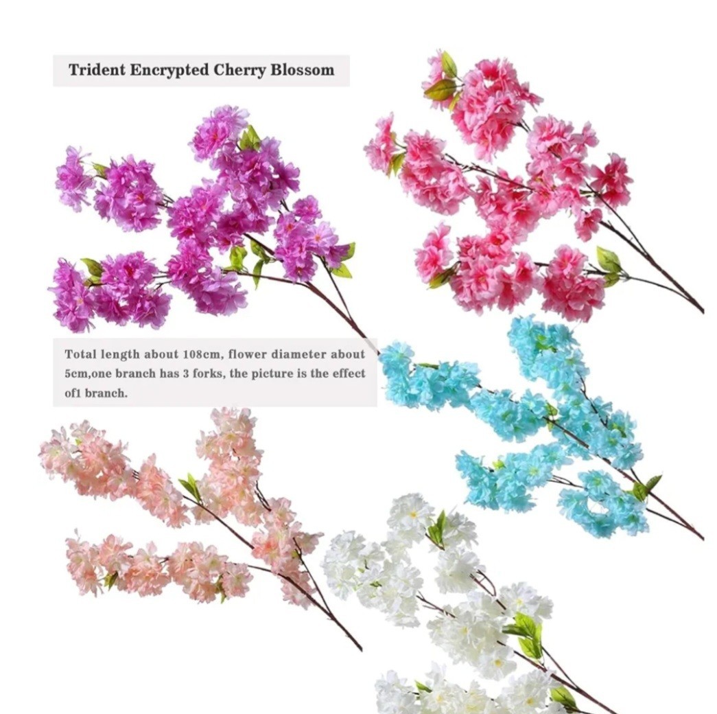 Quepiem Artificial Pink Cherry Blossom Tree