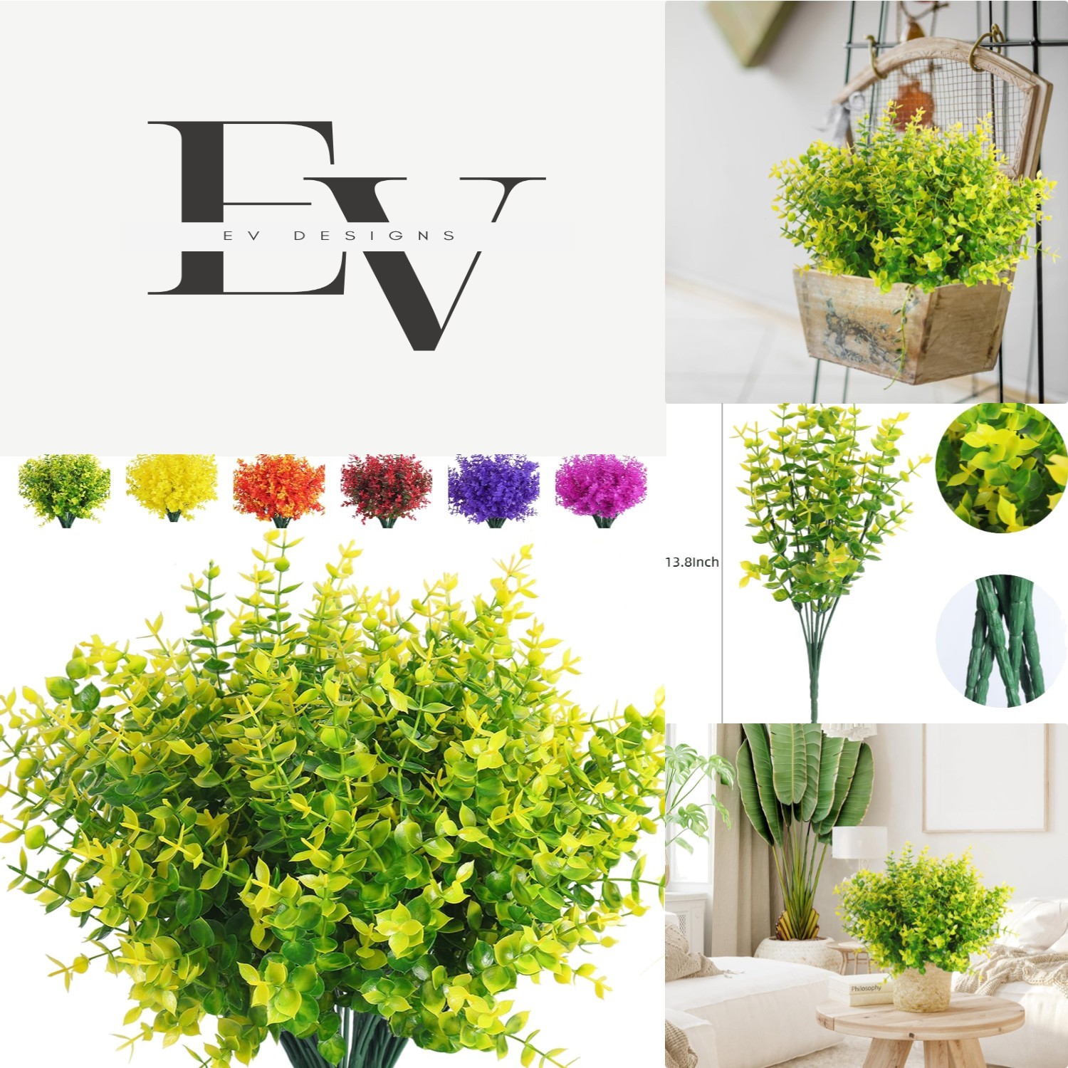 Vibrant 8Pcs Artificial Boxwood Plants – Perfect for Effortless Home Styling
