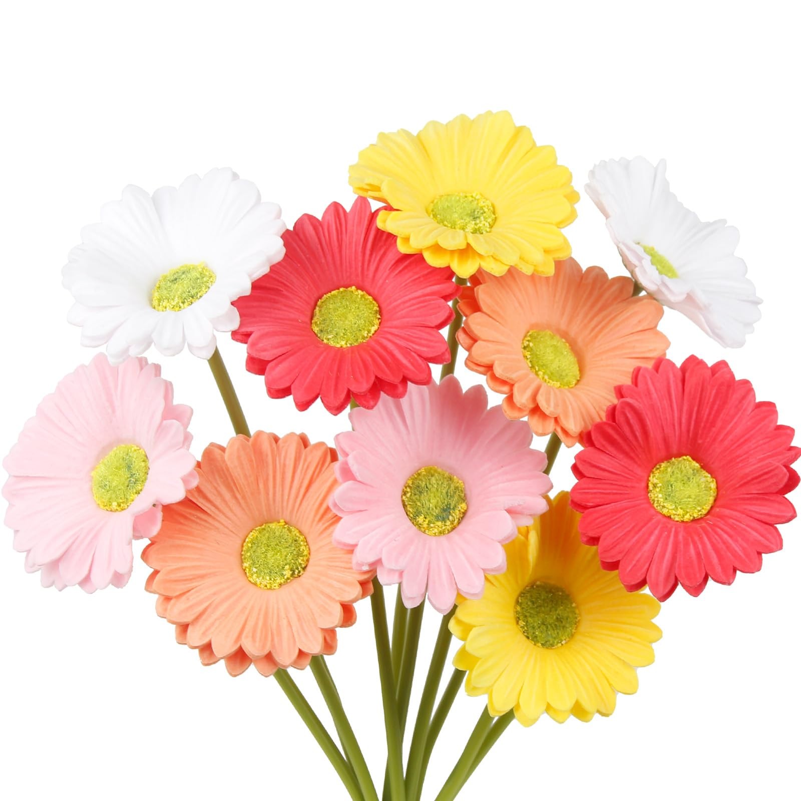 10PCS Artificial Gerbera Daisies Real Touch Fake Flowers Multicolor Wedding DIY