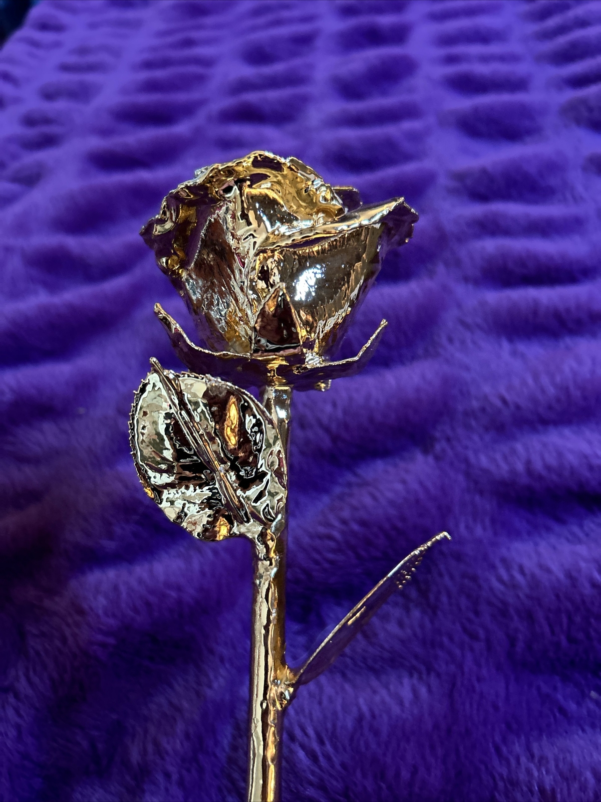 Real Rose 24K Gold Hand Dipped Forever Rose Birthday Anniversary Love!
