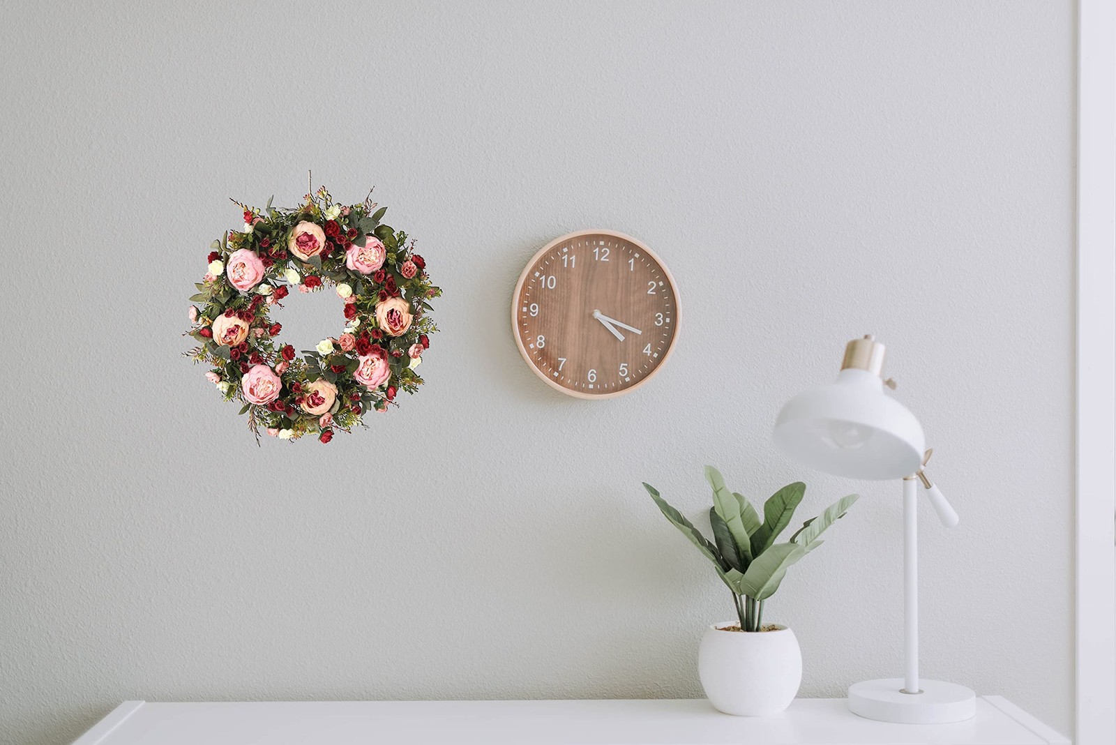 Bingoopan Peony – Pink Artificial Floral For Front Door Wall