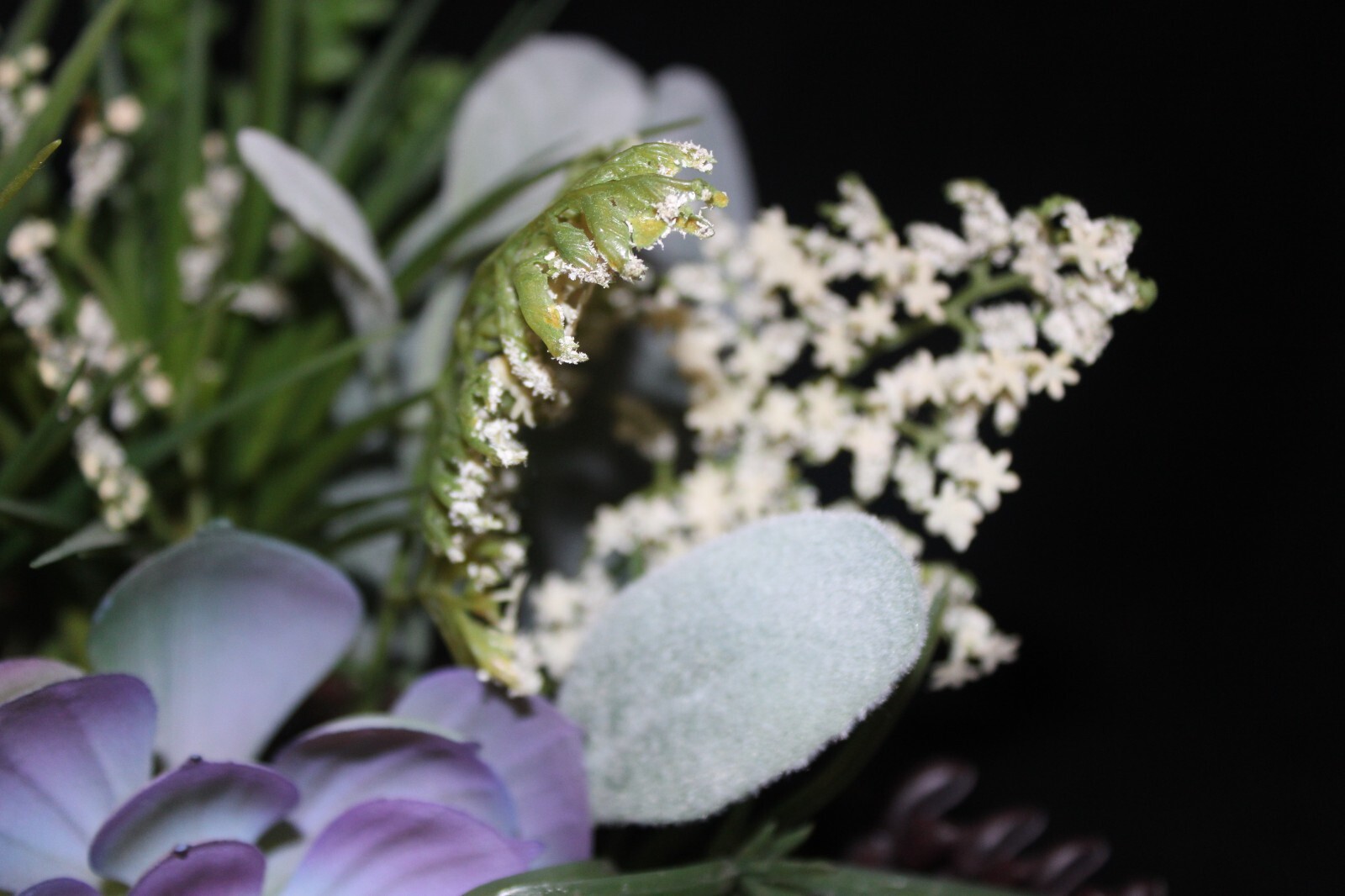 Mixed Artificial Succulent Arrangement in Garden Metal Planter