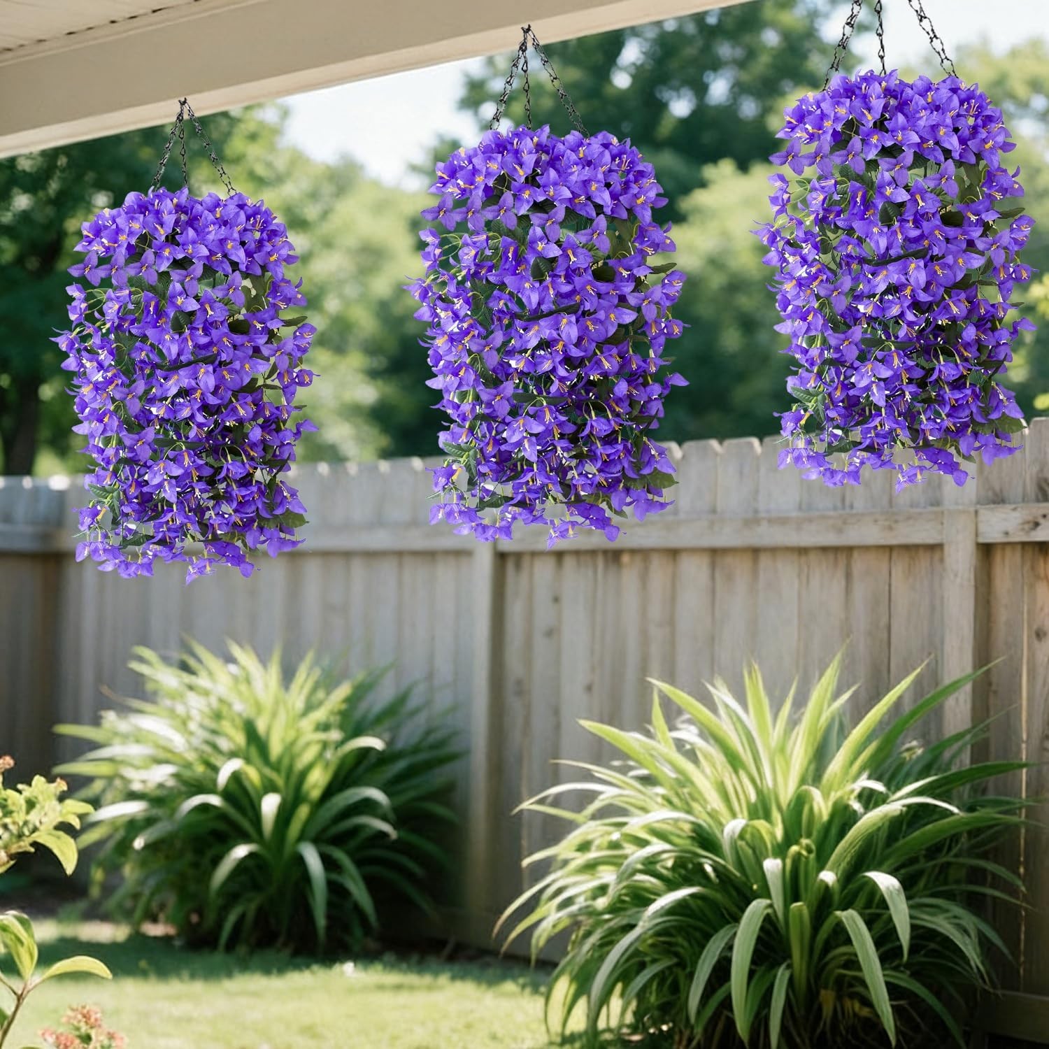 Faux Bougainvillea Artificial Flowers Plants for Outdoors Outside Decoration, 2