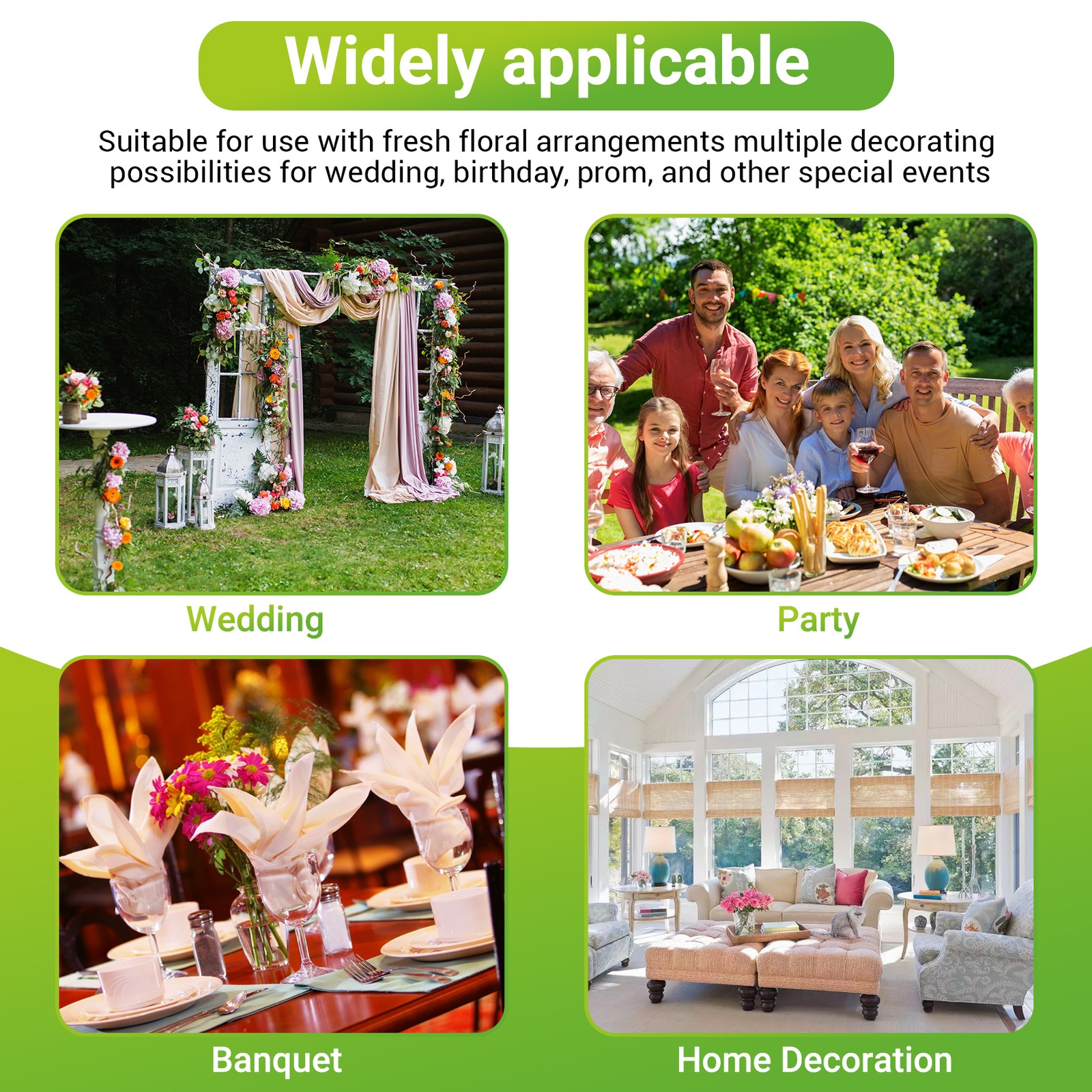 12Pcs/Set DIY Flower Arrangement Kit Green Round Wet Floral Foam Wedding2025