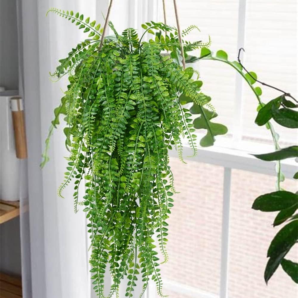 Chic 33-Inch Artificial Ferns – 2-Piece Set for Indoor and Outdoor Elegance
