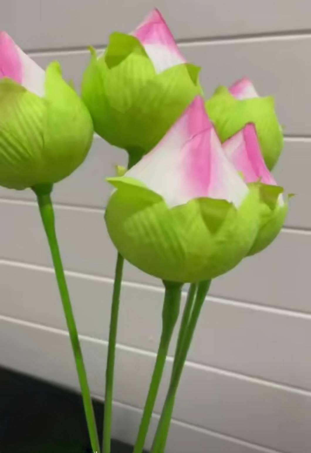 10x Fake Lotus Flower Bud Set 50cm Tall Artificial Flowers Vase Altar Decor