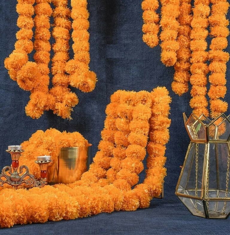 20 PC Lot Artificial Marigold Flower Garlands Diwali Indian Wedding Decoration