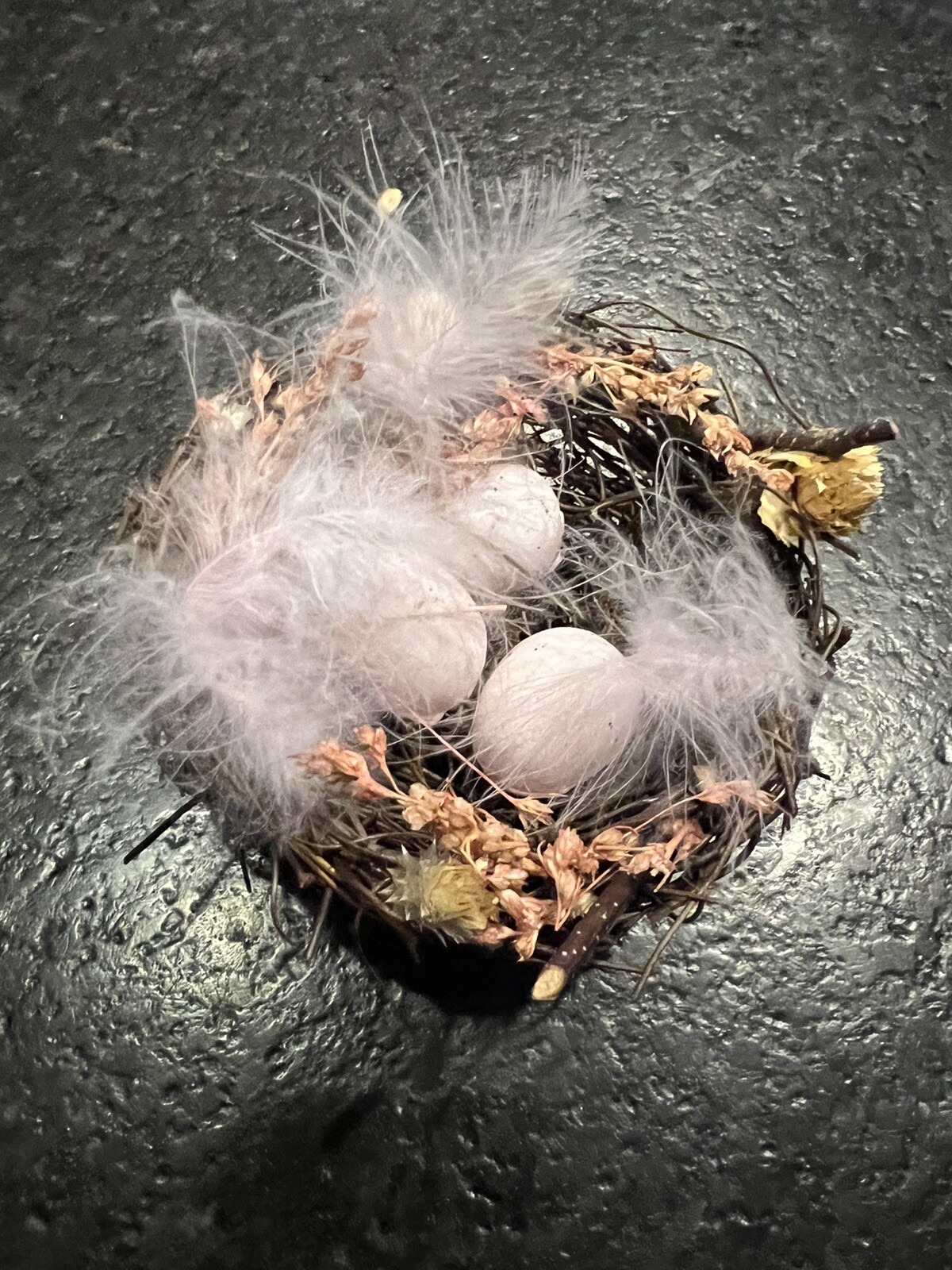 Small Artificial Bird Nest With Egg