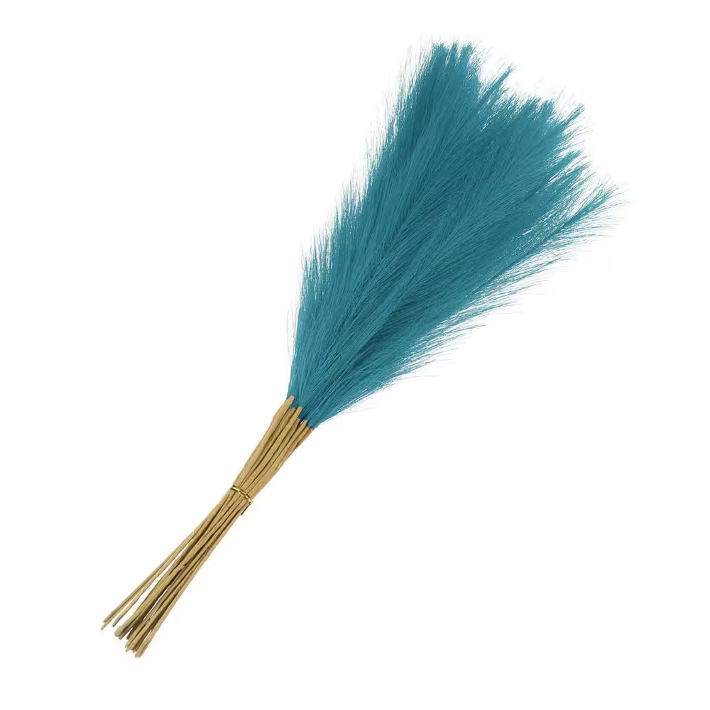 1.54 in Light Blue Artificial Plant Faux Pampas Grass 20Pcs Decorative Reed for
