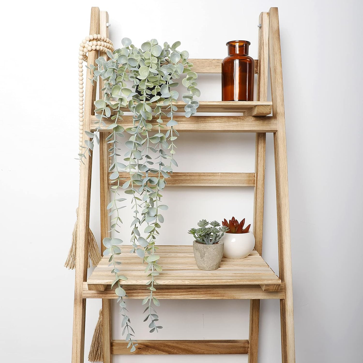 Artificial Hanging Eucalyptus Plant Faux Potted Decor for Indoor Outdoor