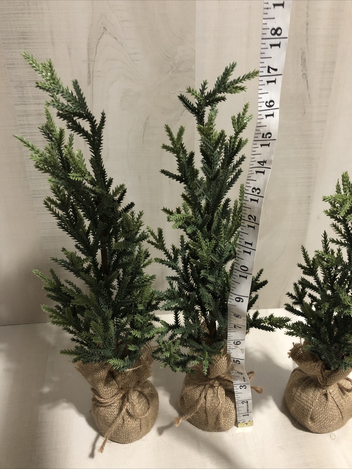 Burlap Base Thin Tree Large 18” 3 pack New.