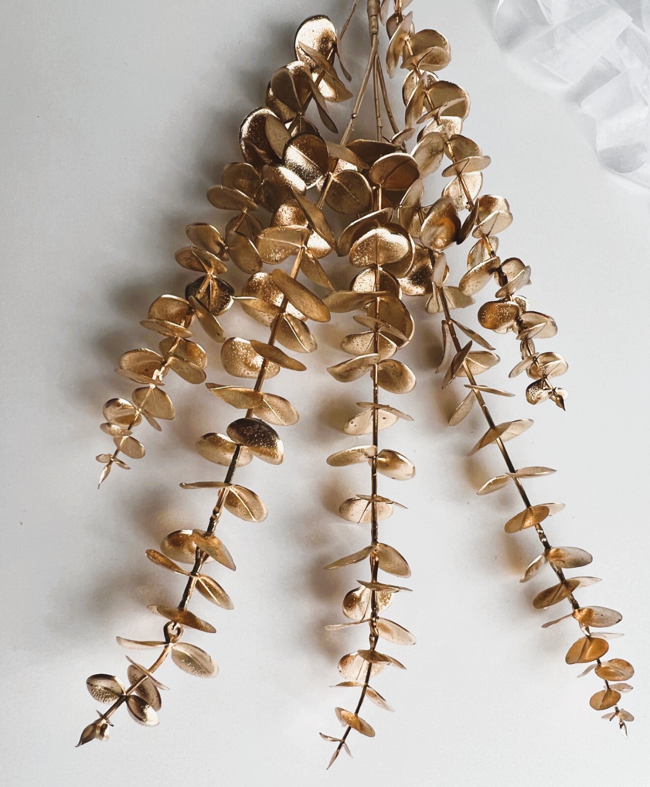 AUSTRALIAN NATIVE FLOWERS GOLD EUCALYPTUS GUM STEM ARTIFICIAL DIY ARRANGEMENT X1