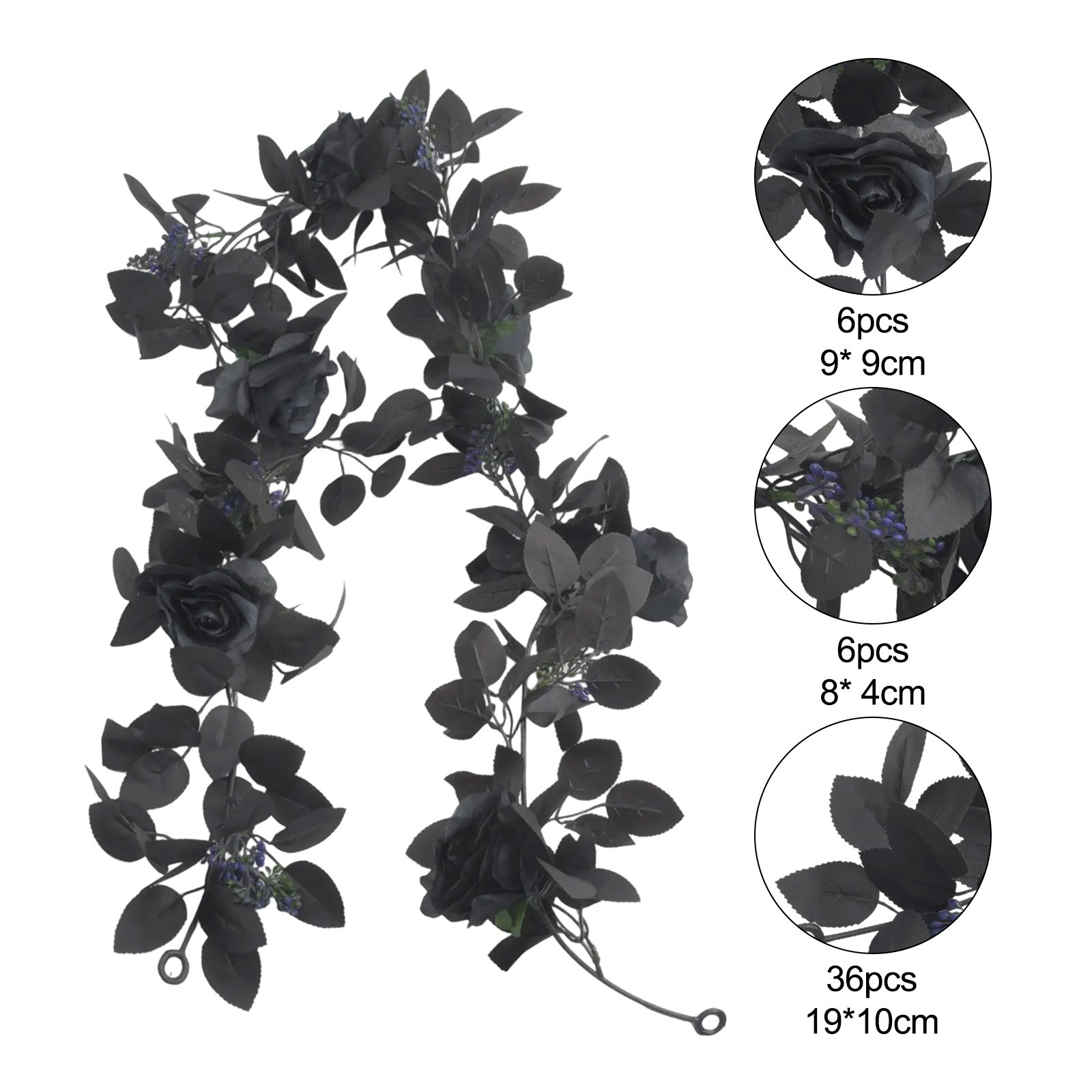 Decorative Hanging Vines in Black 5 7FT Perfect for Halloween Displays
