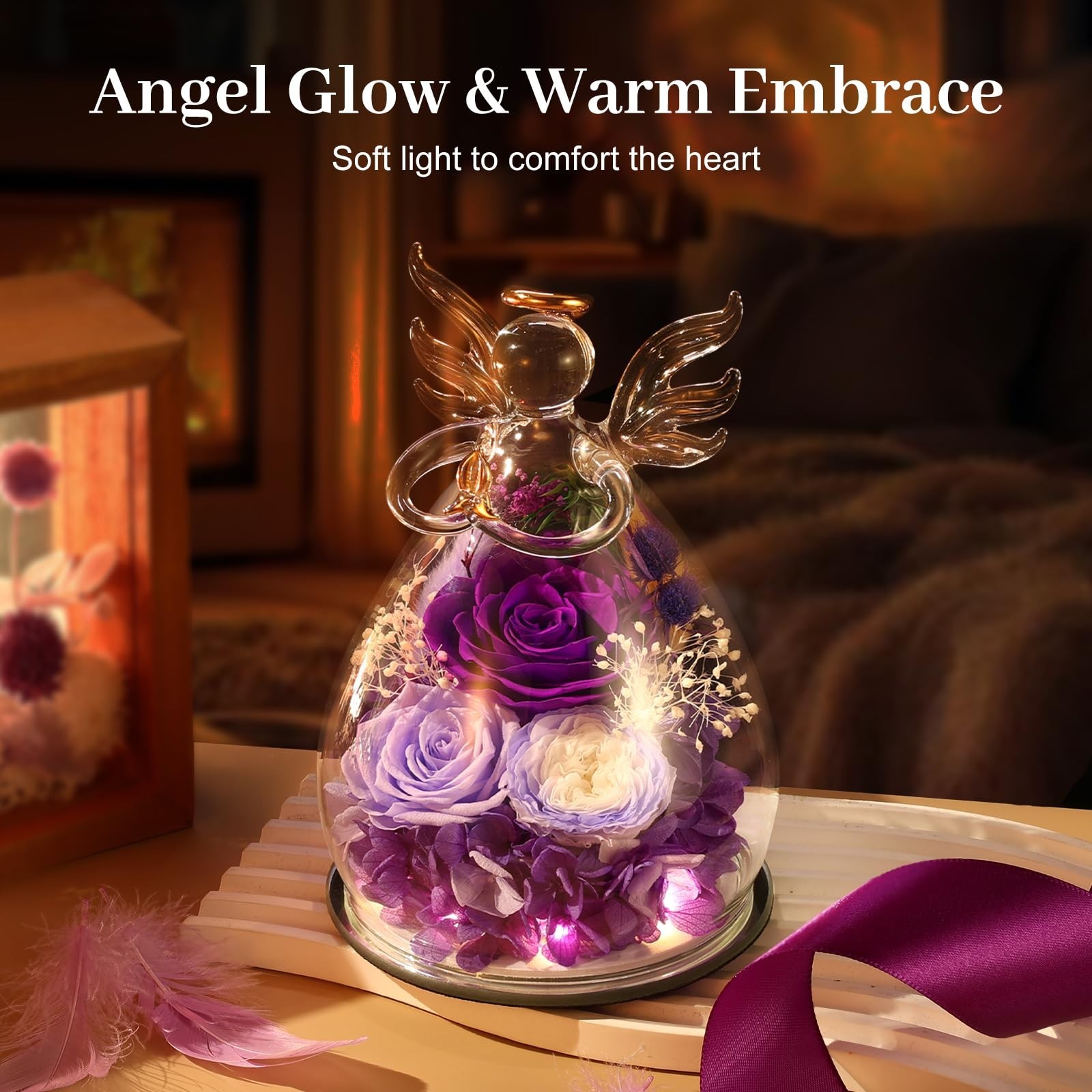 Eternal Preserved Rose in Glass – Fresh Forever Flower Gift for Women, Mom, Gran