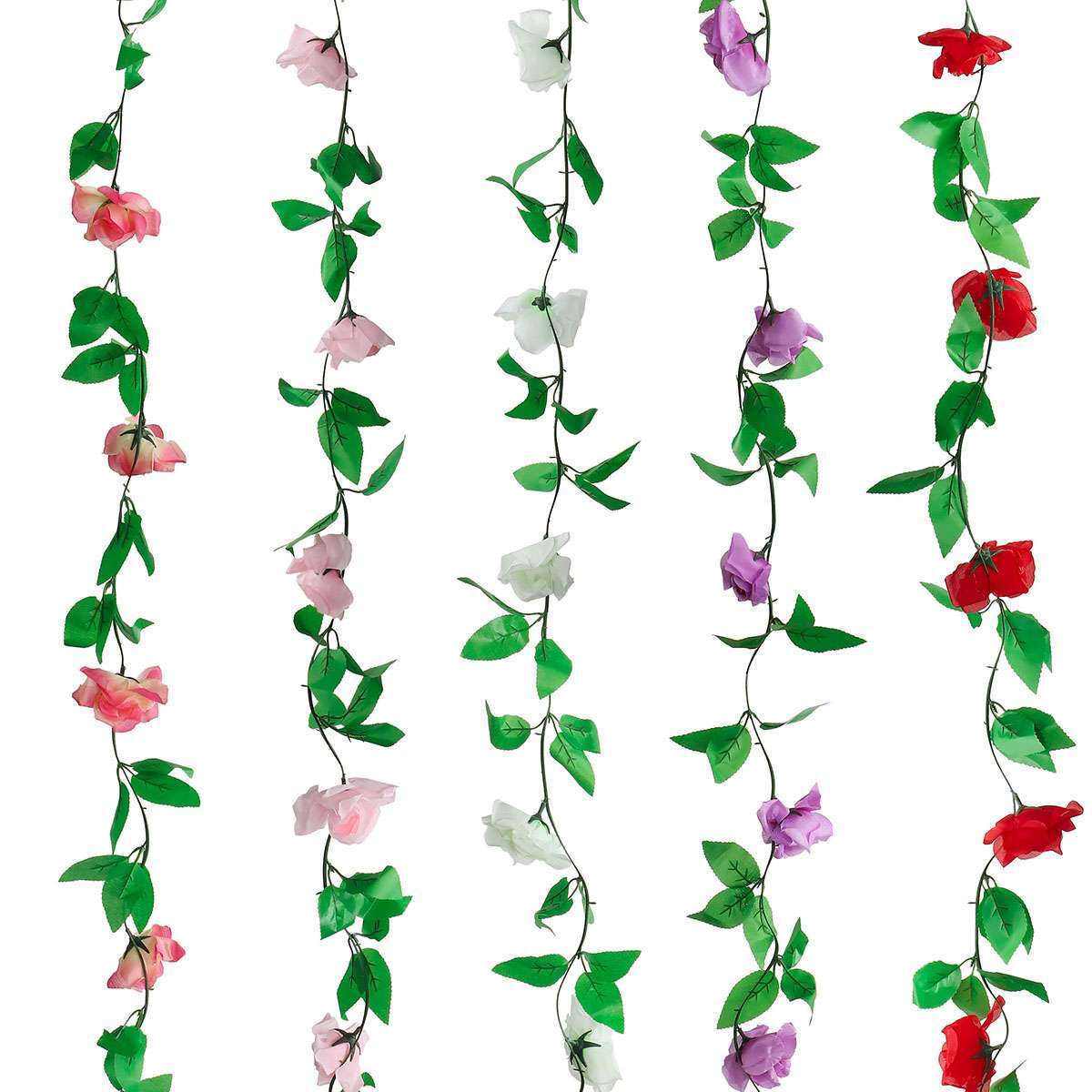 3Pack 7.5Ft Flower Garland Fake Rose Vine Artificial Flower Hanging Ivy Floral