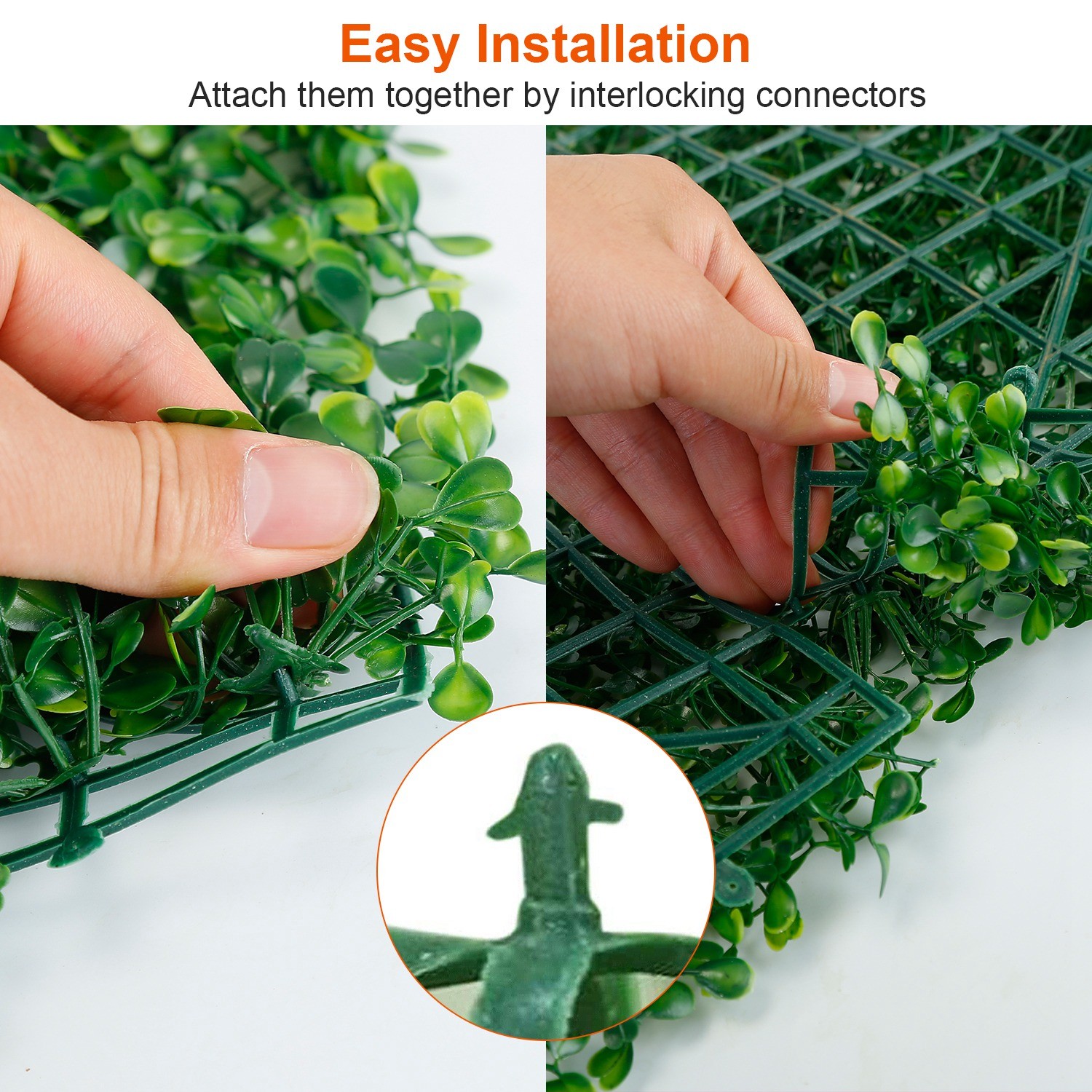 12Pcs 24″x16″ Artificial Grass Wall Panel Backdrop for Indoor Outdoor Wall Decor