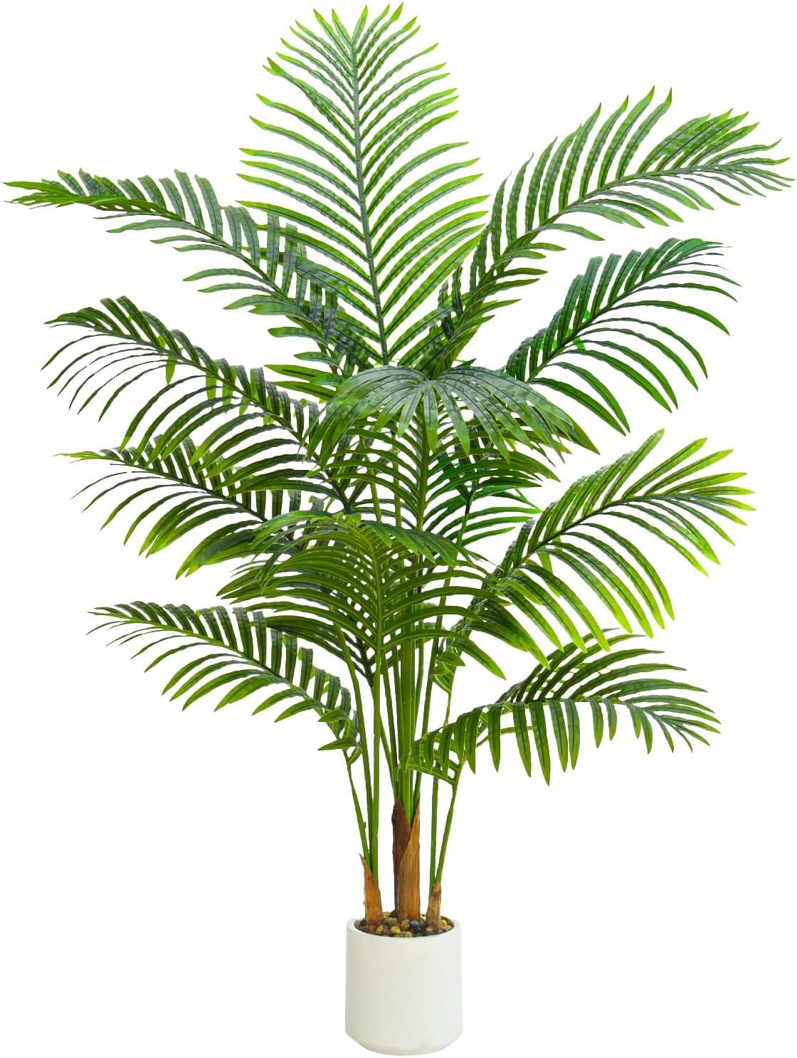 Artificial Tall Tropical Palm Tree Indoor Plant 5FT in Pot, Real Bark for home